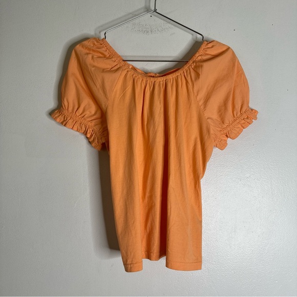 j crew factory Small Orange Short Sleeve Tie Back New CP0586‎ - Picture 1 of 7